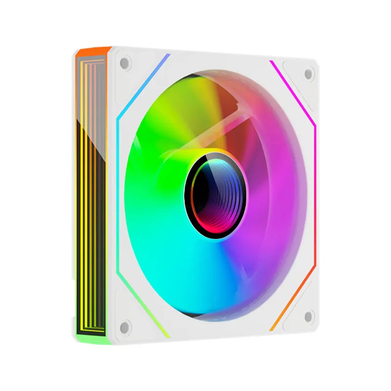パワートレイン PRISM 7 PRO コンピューターケースファン 120mm ARGB シャーシファン 12V 4ピン PWM 大風量 リバースCPU冷却ファン
