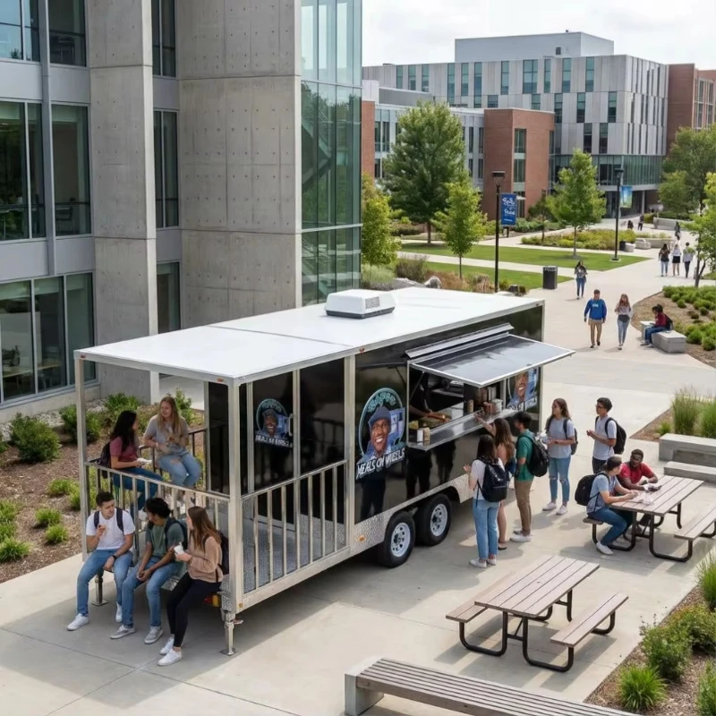 Customized Food Truck High Capacity Food Trailer Large Tank Catering Cart Water Storage Street Vending Independent Water Supply