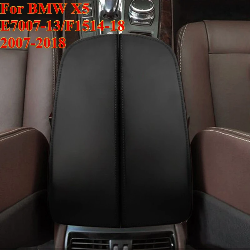 

2PCS Beige Look Center Console Armrest Cover for BMW X5 E7007-13/F1514-18 2007-2018 Interior Decoration Auto Armrest Cover