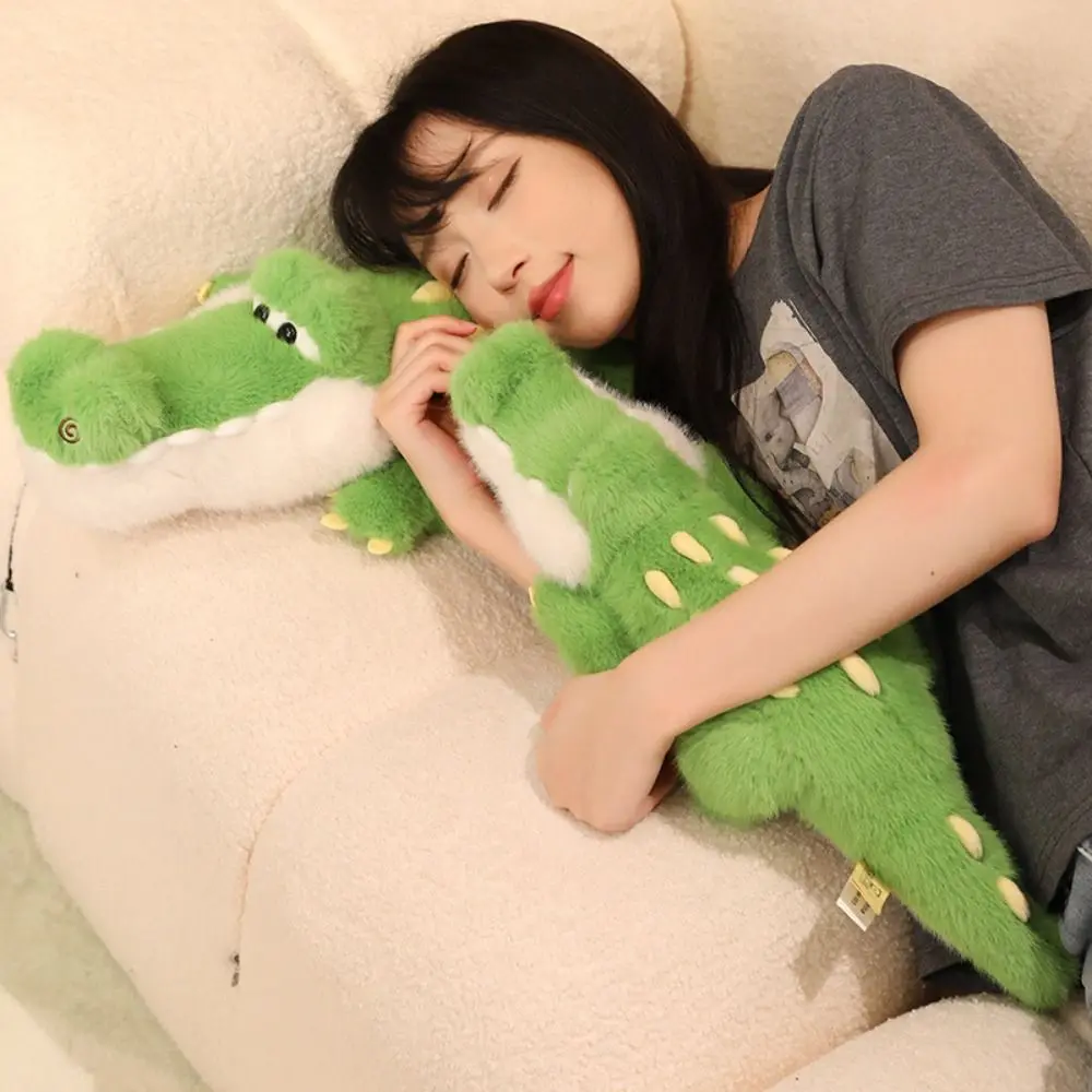 Stuffed Animal Crocodile Cartoon Hugging Pillows Stuffed Crocodile Green Soft Crocodile Throw Pillows Birthday Gifts