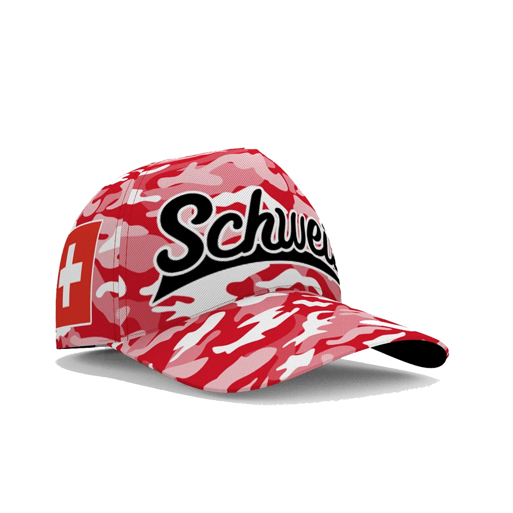 Switzerland Baseball Cap Custom Made Name Team Logo Ch Hat Che Country Travel German Schweiz Nation Suisse Flag Photo Headgear