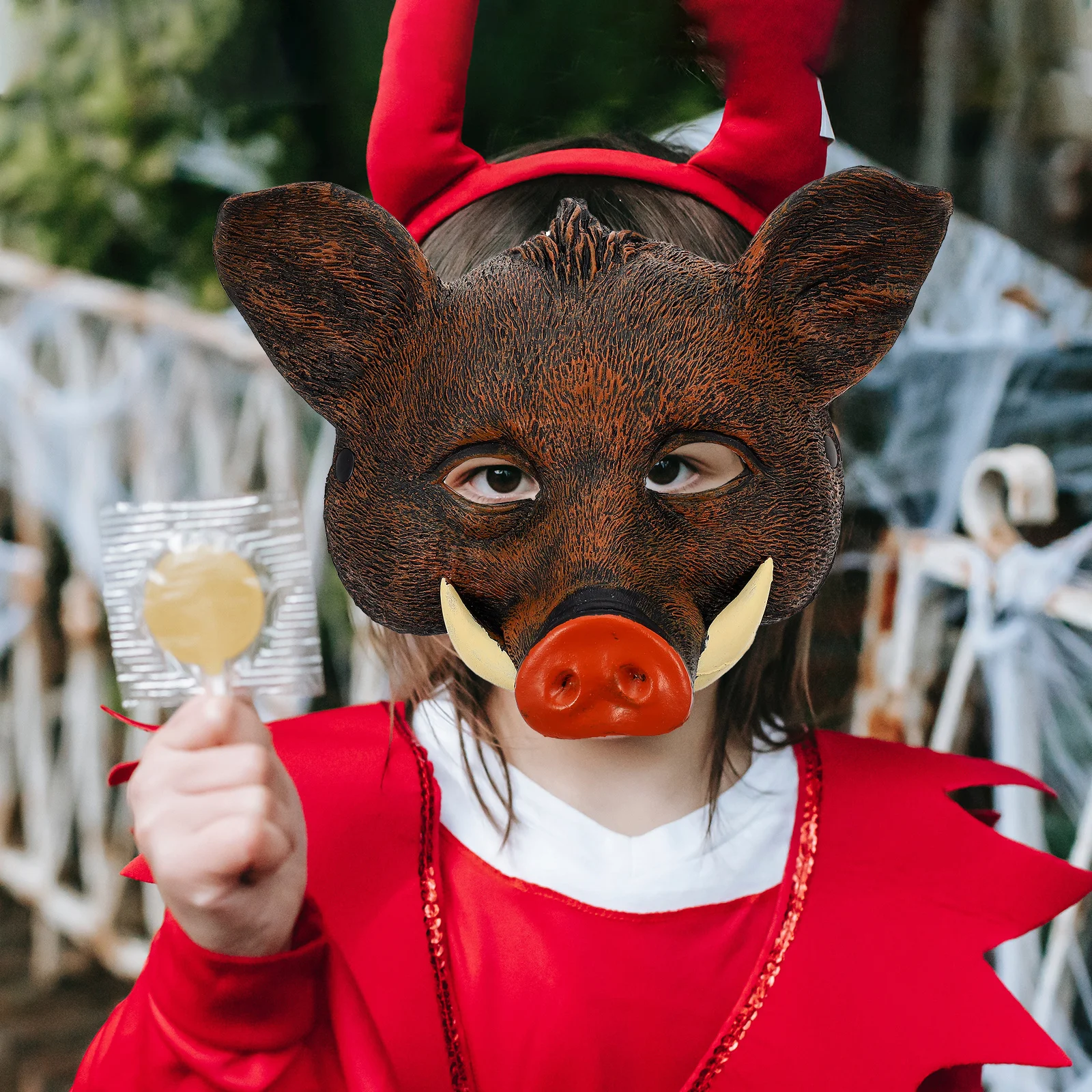 

Boar Mask Creepy Halloween Half Animal Pig Masks for Adults Masquerade Wild Party Cosplay Animal Party Creepy Halloween Prom