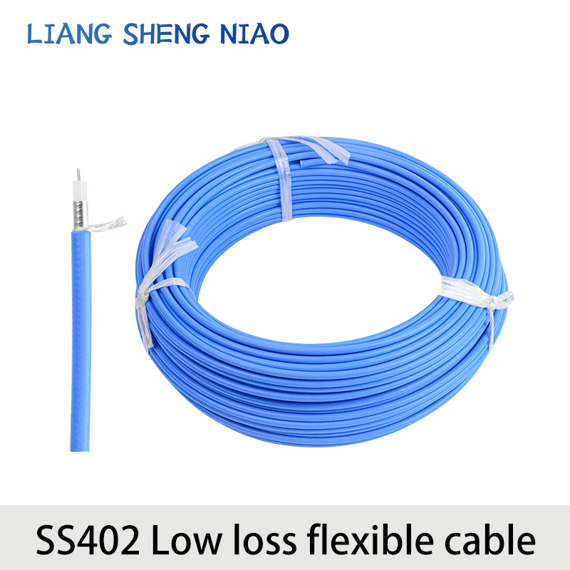 Cable de prueba de alta frecuencia de baja pérdida SS402, fase mecánica estable, personalizable, 18GHZ, montaje de cable, envoltura de cinta plateada