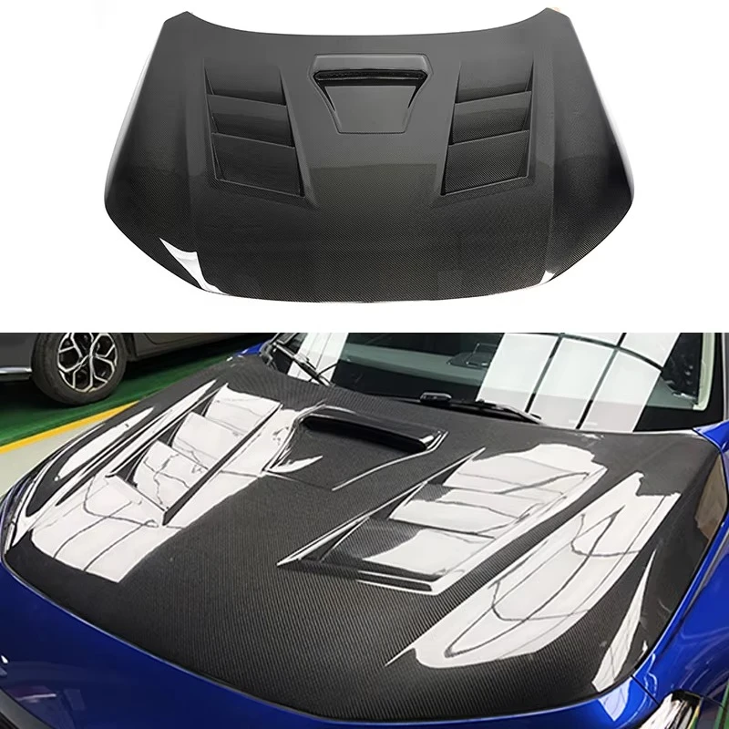 ฝากระโปรงหน้าคาร์บอนไฟเบอร์ทรง EVO แบบมีช่องระบายอากาศ สภาพใหม่ สำหรับ Gen 11 FE1 FL1 ปี 2022-2024