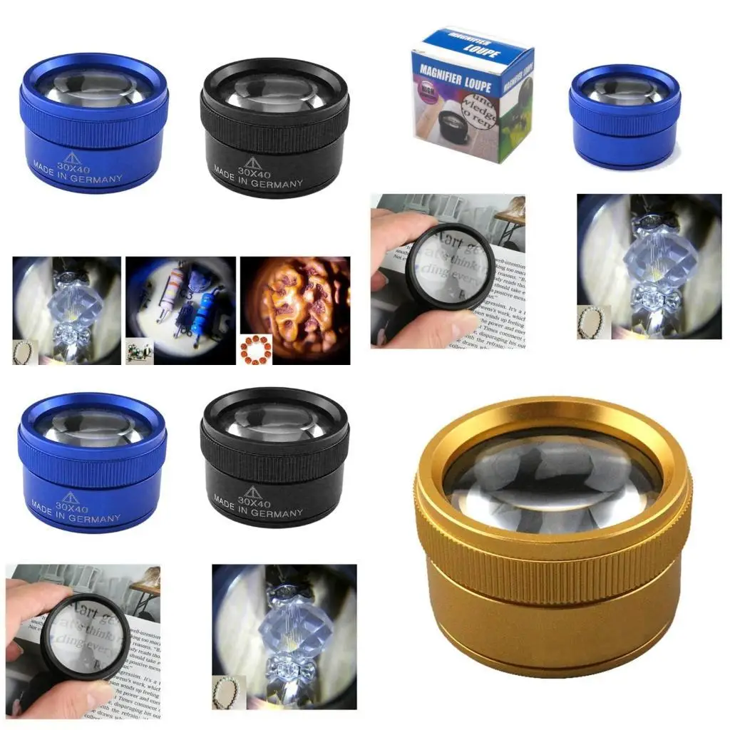 

652f Magnify Loupes 30x ювелирные ювелиры Loupe Magnify Glass Portable Eye Portable Pocket Signifier Optics Loupes Loupes