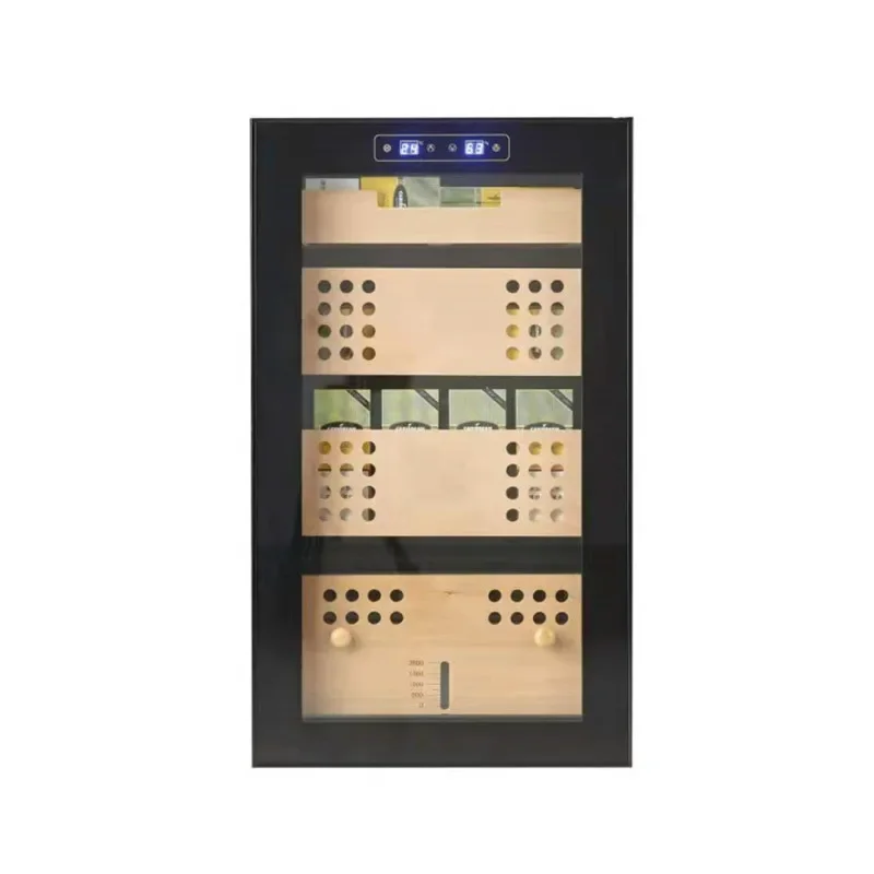 

Constant Temperature Moisturizing Small Cigar Cabinet, Household Single Door Solid Wood Cigar Cabinet