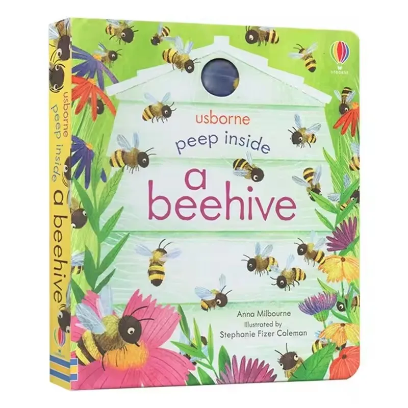 Usborne Peep Inside A Beehive Montessori Educational English Book for Kids Children Bedtime 3D Flap Picture Board Book