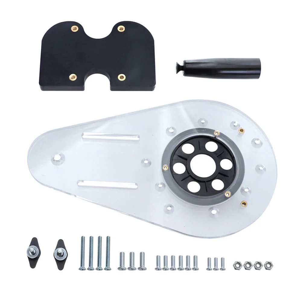Offset Router Base Plate  Reversible Fence Guide With Edge Routing Marked Grooving For Woodworking Trimming Tool