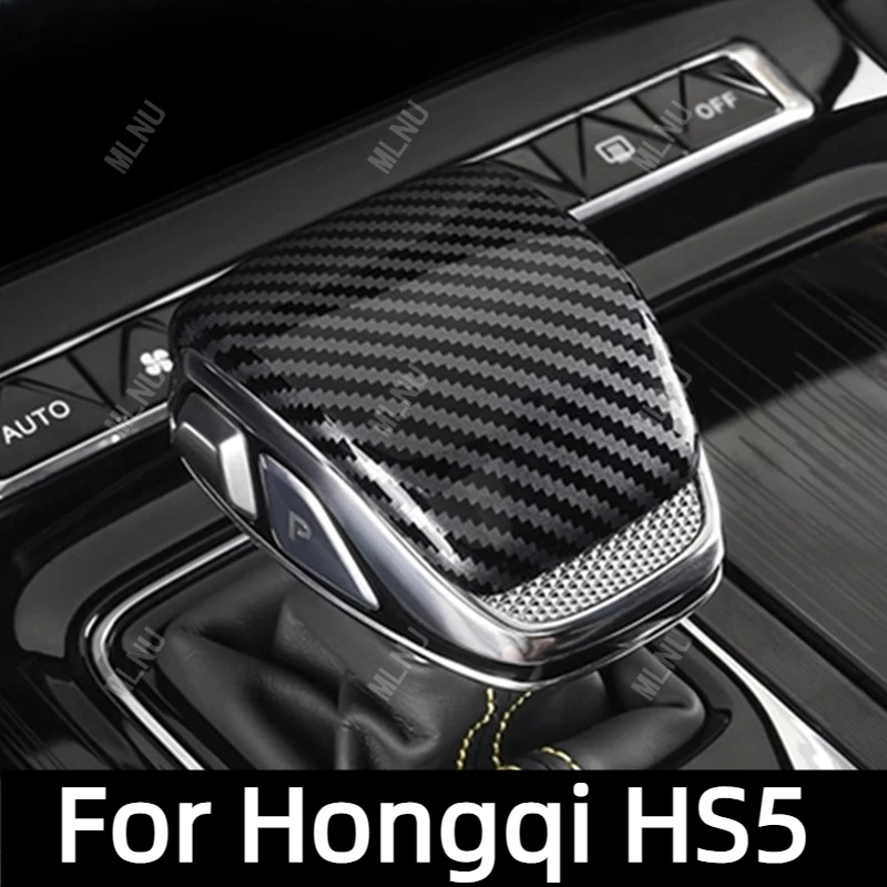 For Hongqi HS5 Accessories 2026/2025 Car Gear Shift Knob Trim Cover ABS Anti-Scratch Waterproof Adhesive Firm 2023-2024