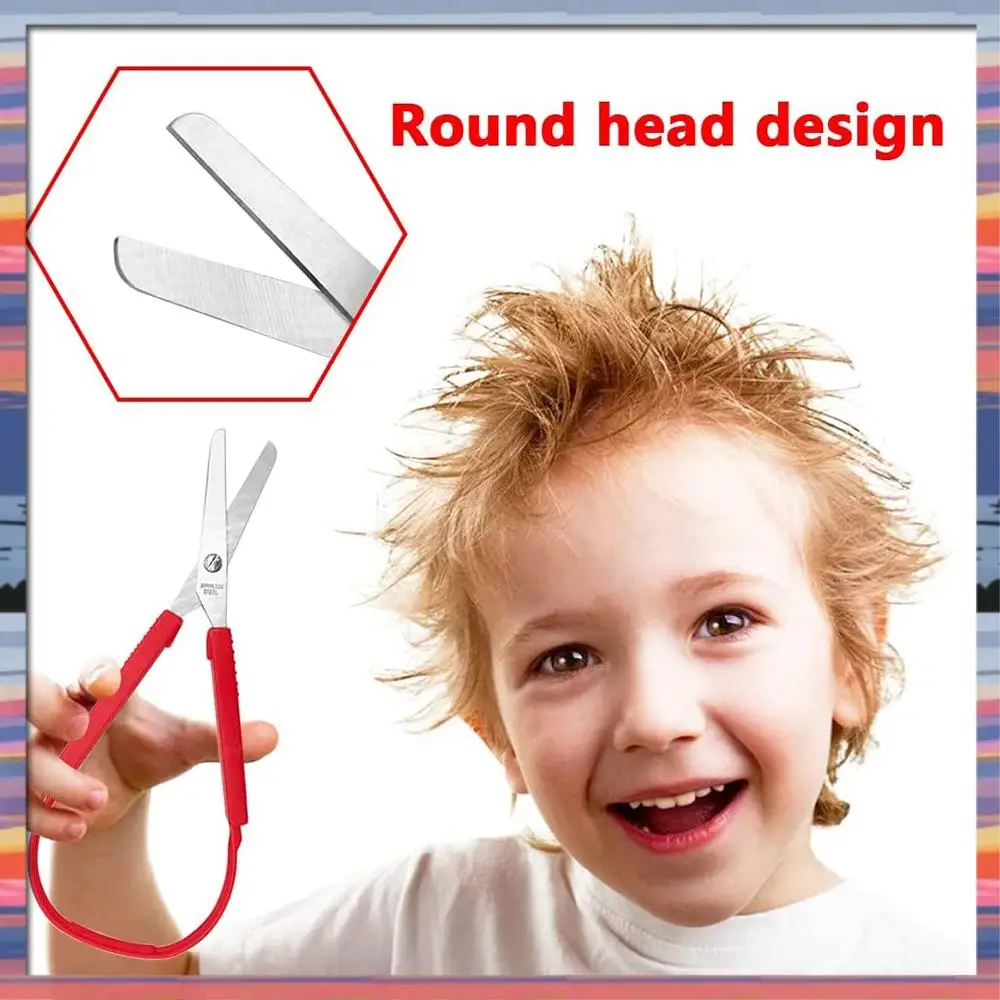 

AFBC Loop Scissors Grip Scissor Colorful Self-Opening Adaptive Cutting Scissors For Children,Adults,Home,Office,School