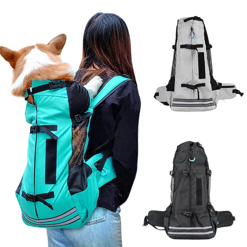 Fashion Waterproof Dog Travel Backpack Thickened Widened Straps Pet Carrier Bags To Be Cozy Eazy for Medium Dogs Corgi