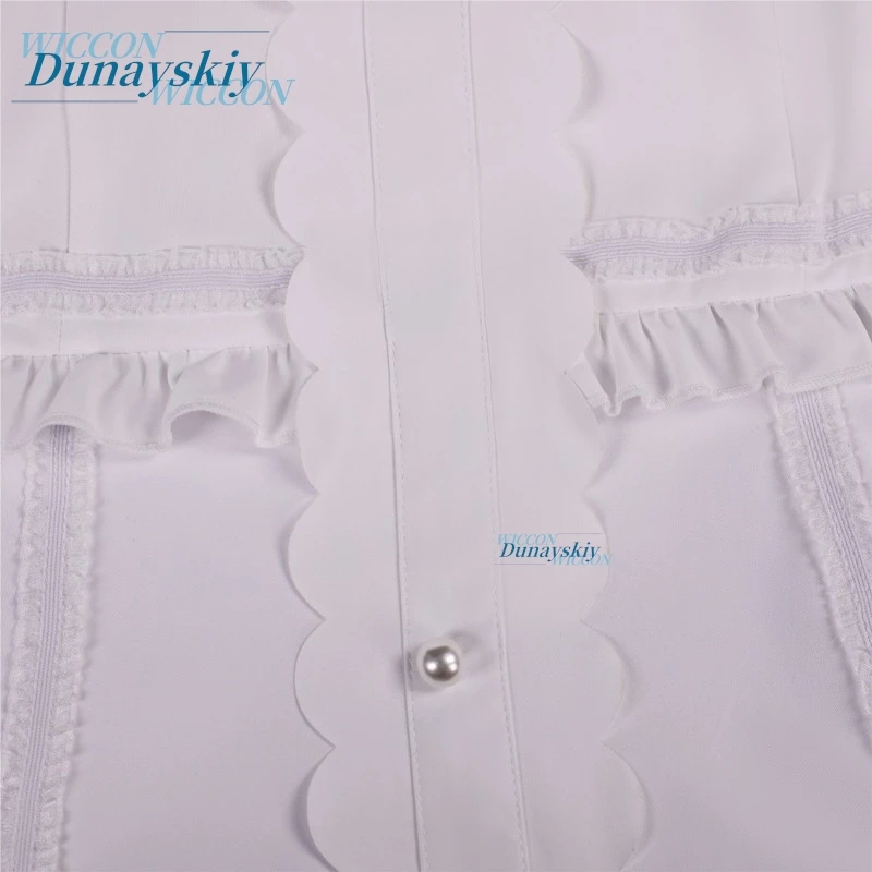 Genshin Impact Sandrone The Marionette Soft Loungewear Pajamas Full Set Women  Female Halloween Costumes Lolita White Outfits view 5