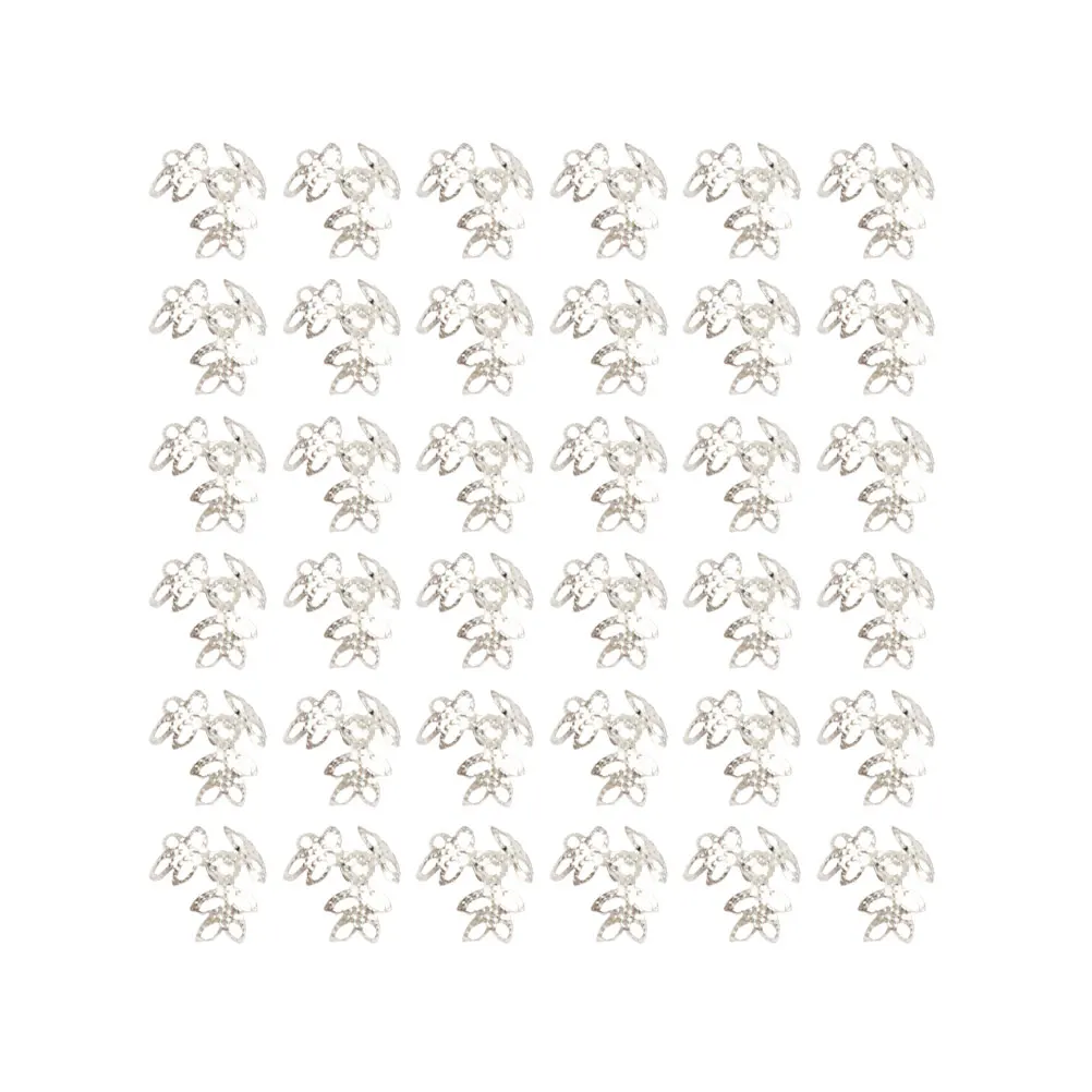 

400pcs Jewelry Accessories Metal Flower Spacer Bead Hollow Charms Caps End DIY Earrings Making Materials Bracelet Necklace
