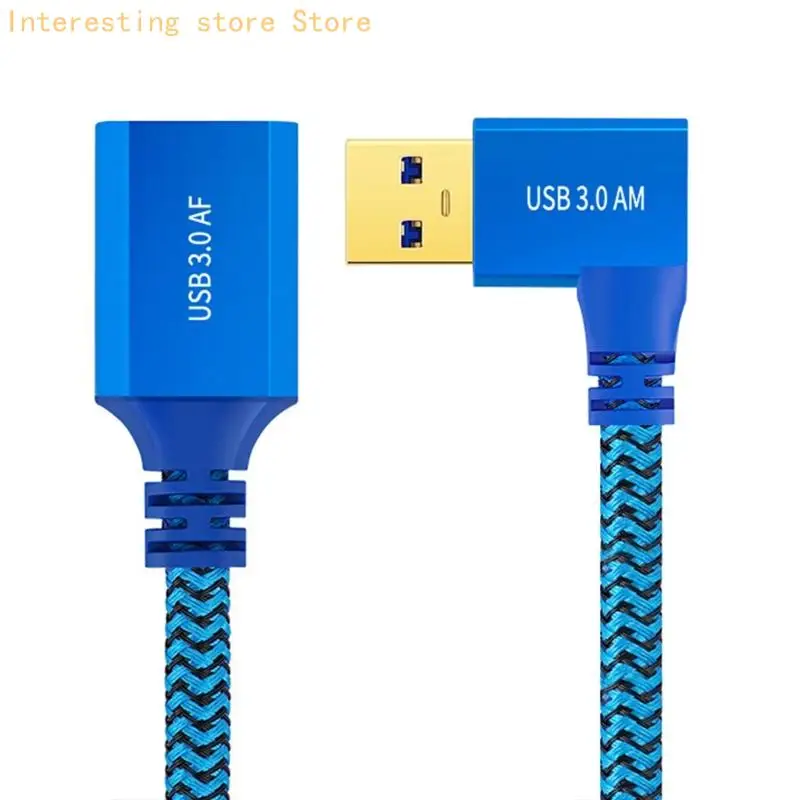 Side-Facing USB-A Extension Cable 1M for Limited Port Clearance and Flexible 55KC
