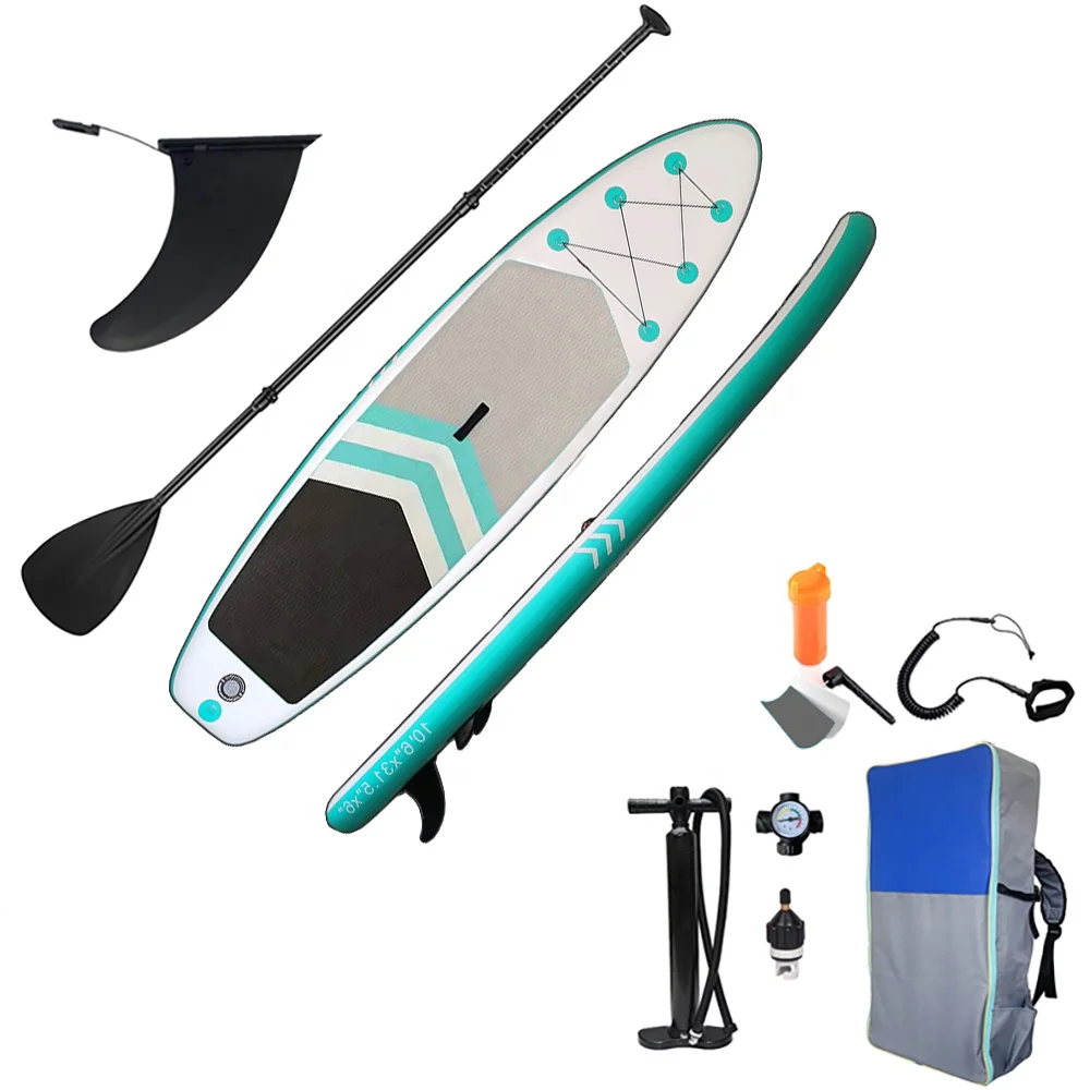 Wholesale Drop Stitch New Design Wooden Pvc Inflatable Isup Stand up Paddle Board sup Boardpromote sales