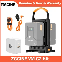 ZGCINE VM-C2 Kit Dual-Channel V-Mount Battery Charger V Lock Battery Charger 100W PD Fast Charger for Most V Mount Batteries