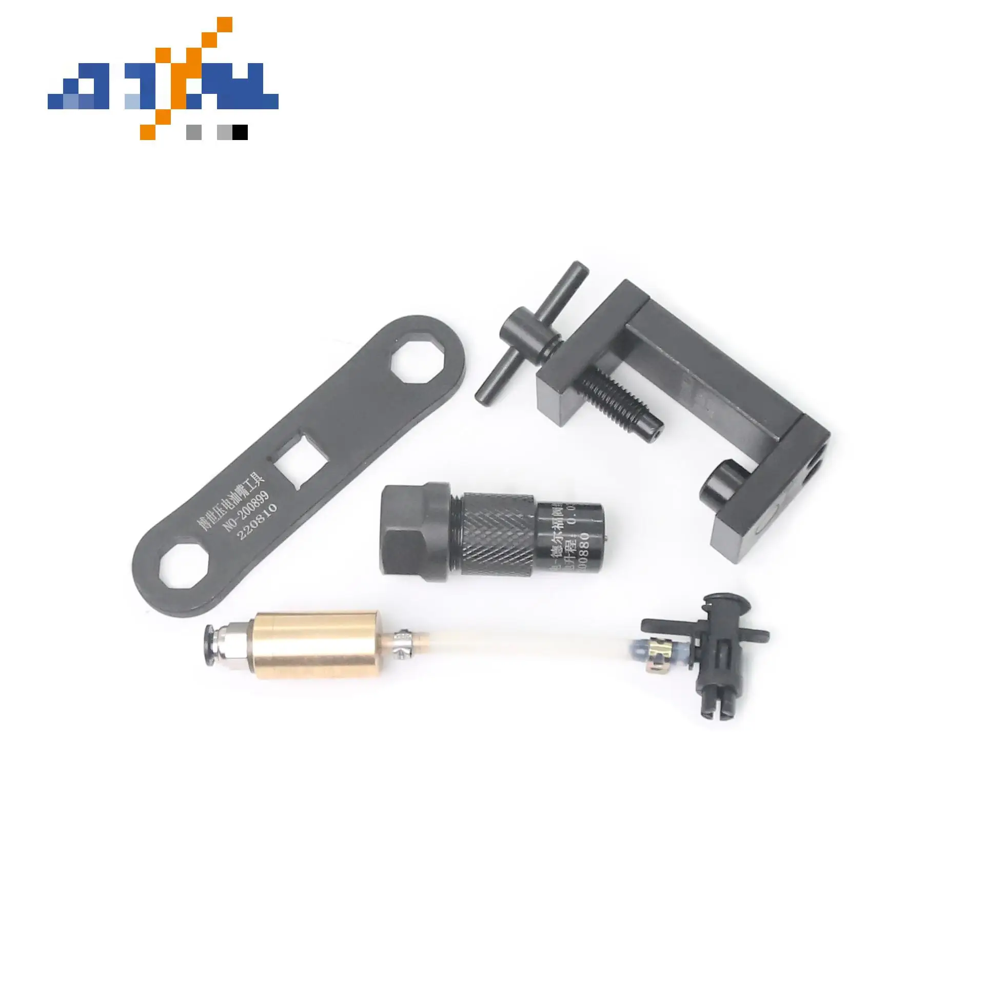 4pcs Piezo Diesel Common Rail Injector 10bars Check Valve Stroke Measurment Disassembly Repair Tool Kit for Bosch