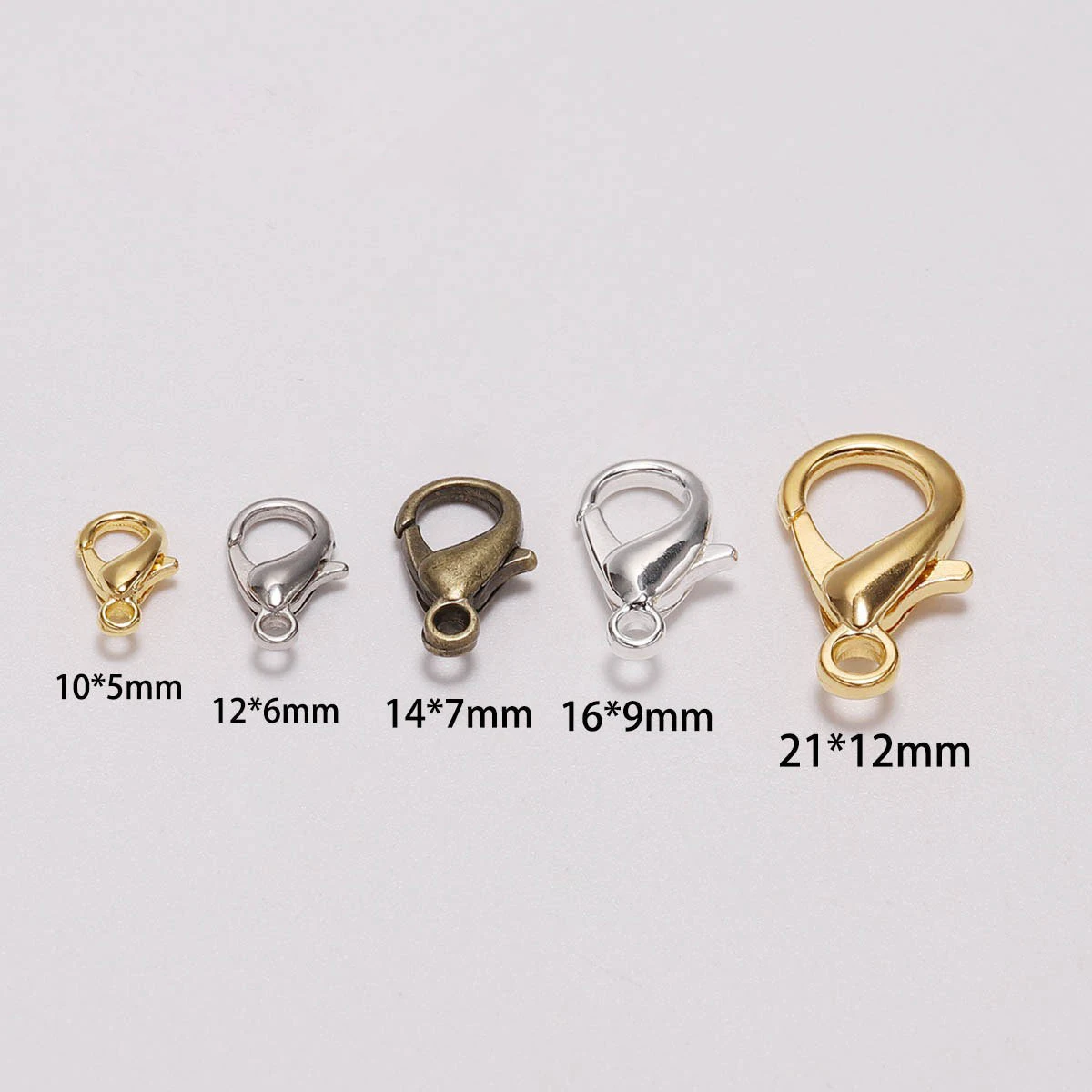 100-200pcs/lot Lobster Clasps Jewelry Making Materials Hooks Chain Closure DIY Accessories Supplies For Bracelets Necklaces