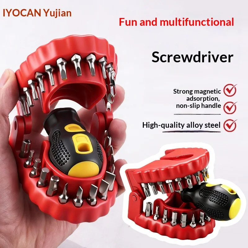 Multifunctional Portable Screwdriver Set, 30 in 1 High Hardness Bits & Wrench Screwdriver Kit