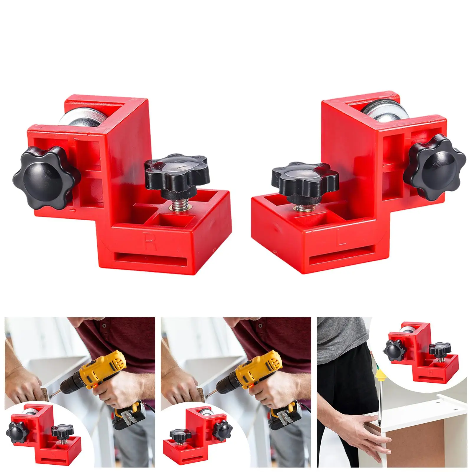 

Drawer Front Installation Clamp Easy to Use Adjustable Drawer Fixing Clamp