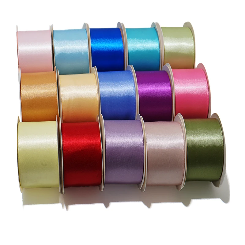 5 Yards Double Sided Satin Ribbon for Bows Making High Quality 100% Polyester Silky Smooth Satin in 9/16/25/38/75mm Widths A0041