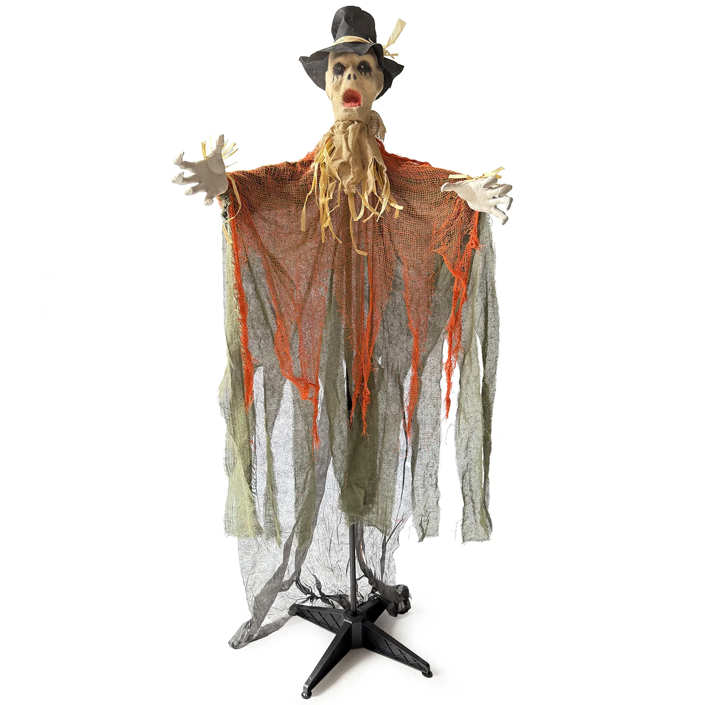 

Halloween new large and medium-sized standing ornament haunted house secret room electric induction zombie scarecrow ornament
