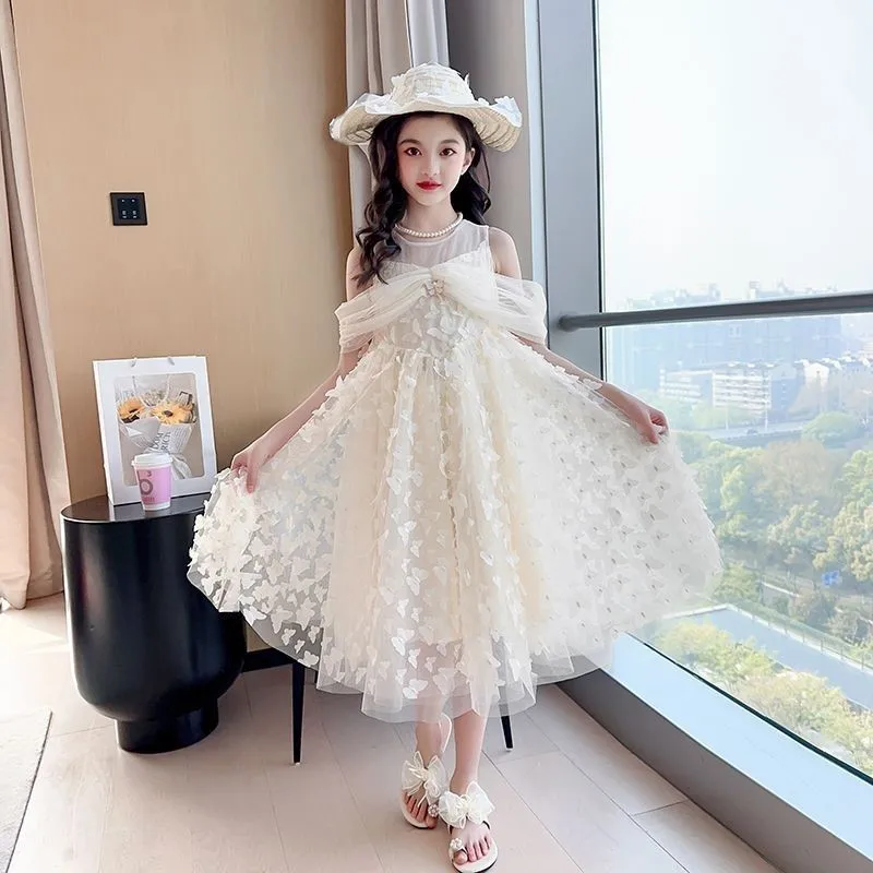 

Girls' Trendy Evening Dress 2025 Creative New Children's Summer Cute Lace Dress Kids' Princess Dress For Birthday Gift LI241