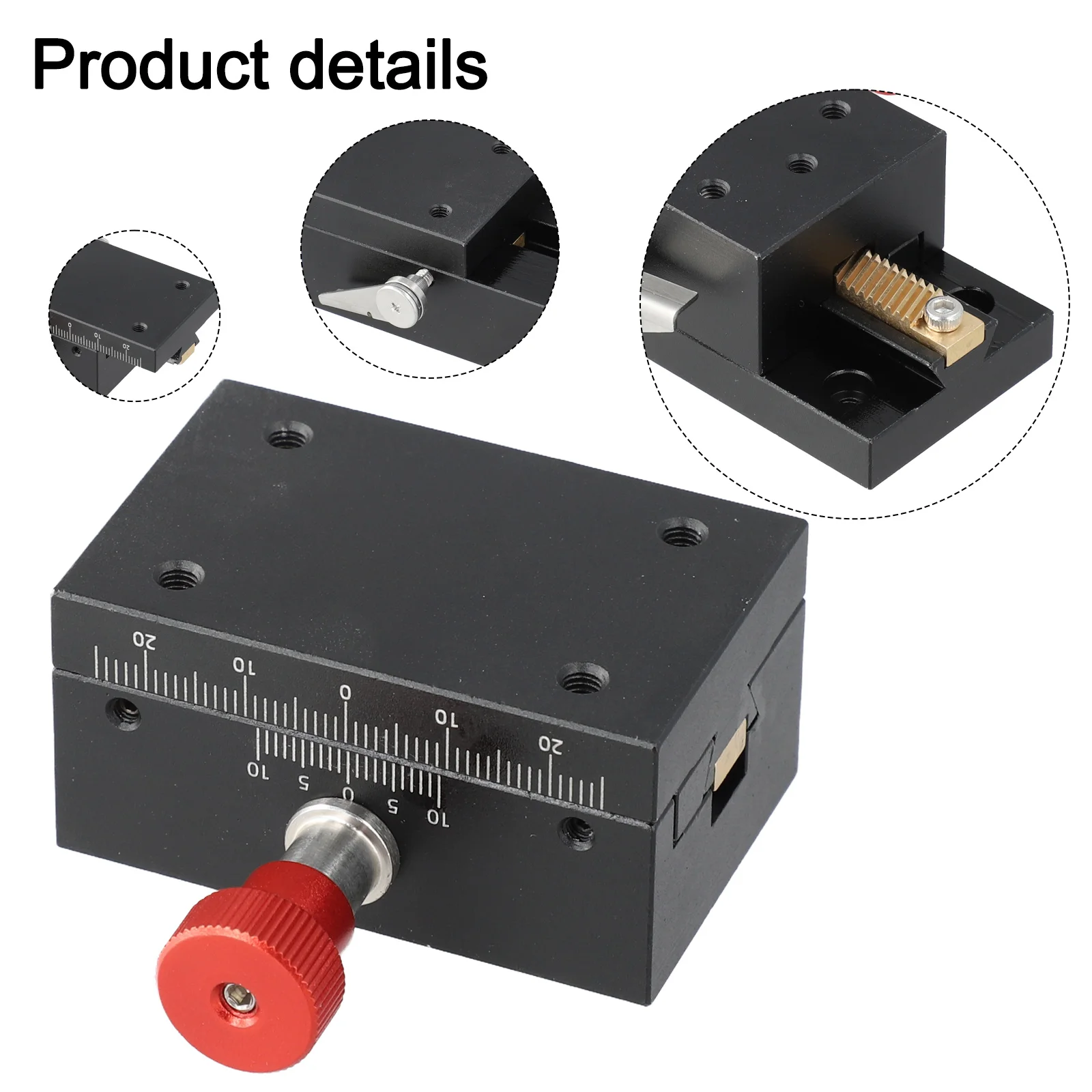 

(Approx.) 60*38*28mm Linear Translation Stage 40mm Displacement Stage Tools Precision Motion Controller Black Anodized Finish