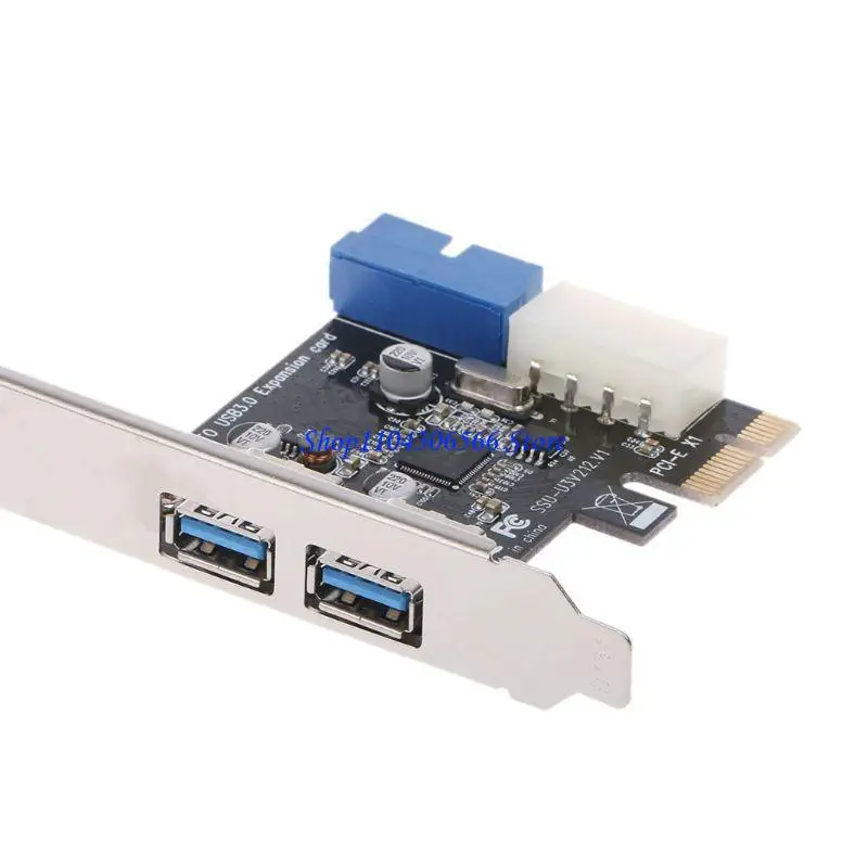 02DD PCI for Express to Dual 19 Pin USB Card for PC 5Gbps Transfer Rate Durable
