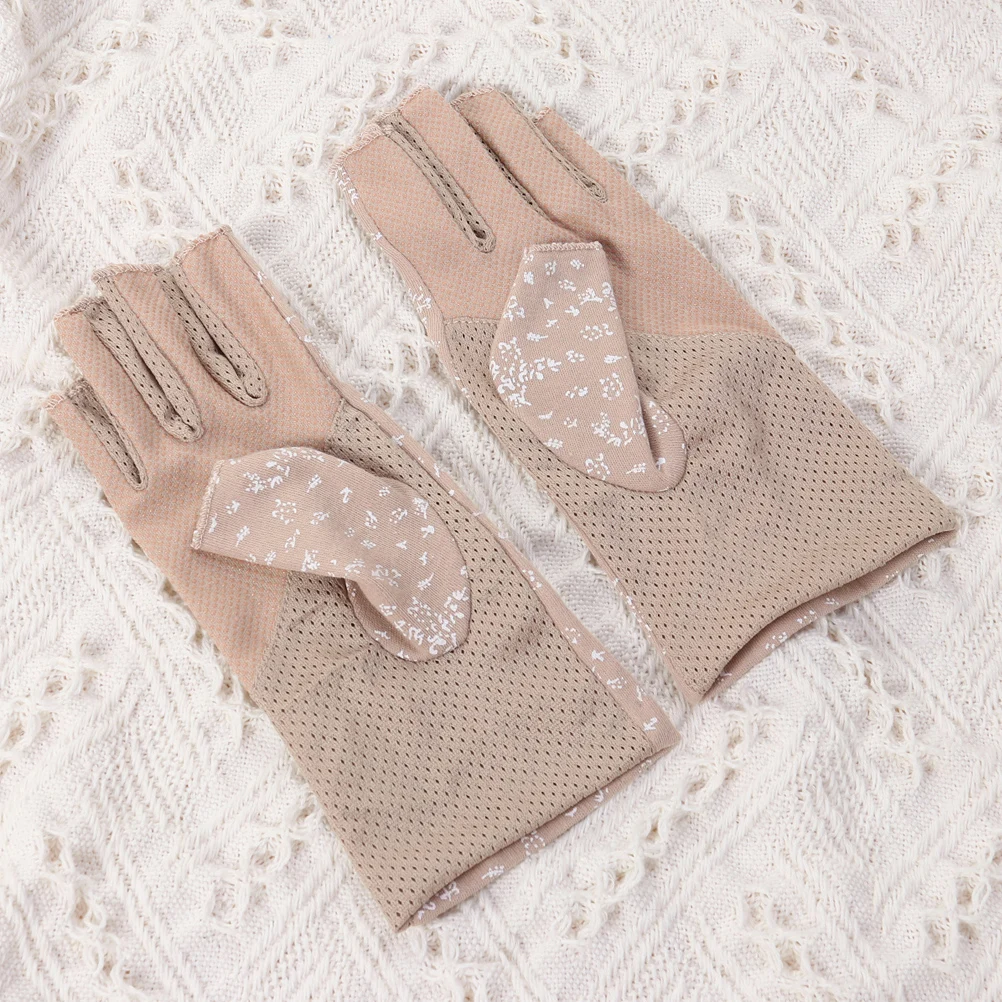

Sun Protection Half Finger Gloves 2 Pairs Men Cotton Biking Motorcycle Shockproof Non Slip Driving Wear Thin Outdoor