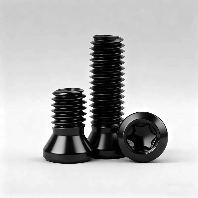 12,9 Stahl M2 M2,5 M3 M3,5 M4 M5 schwarze Torx-Schrauben für ersetzt Hartmetalleinsatzfräser CNC-Drehwerkzeug – Detail 3