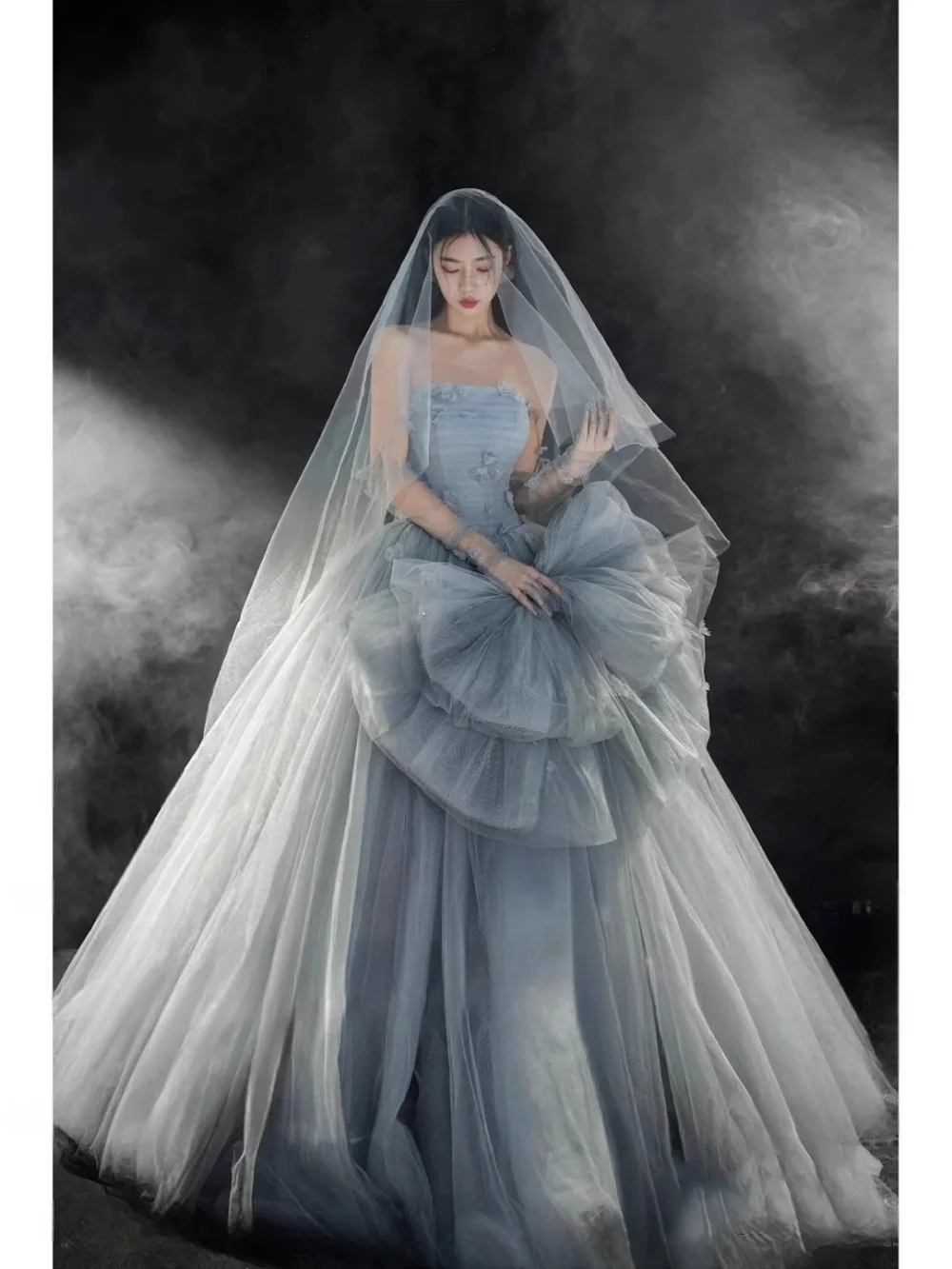 Light Luxury Women's Wedding Dress Off The Shoulder Sexy Strapless Elegant Lace Banquet Gown Evening Dresses for Women Vestidos