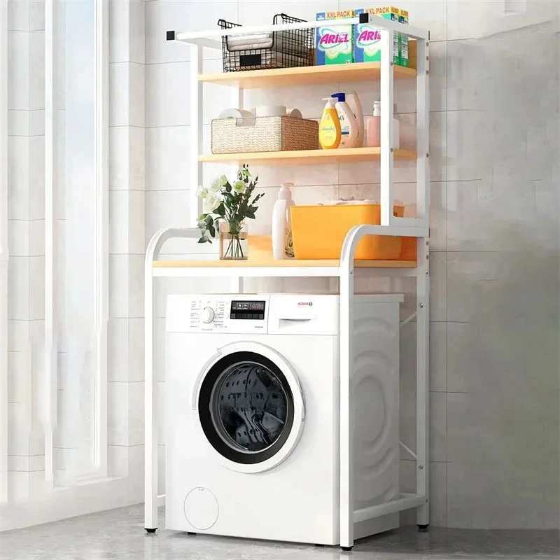 Fashion Balcony Floor Type Washing Machine Storage Shelf Space-Saving Storage Holder Bathroom Furniture  Storage Rack
