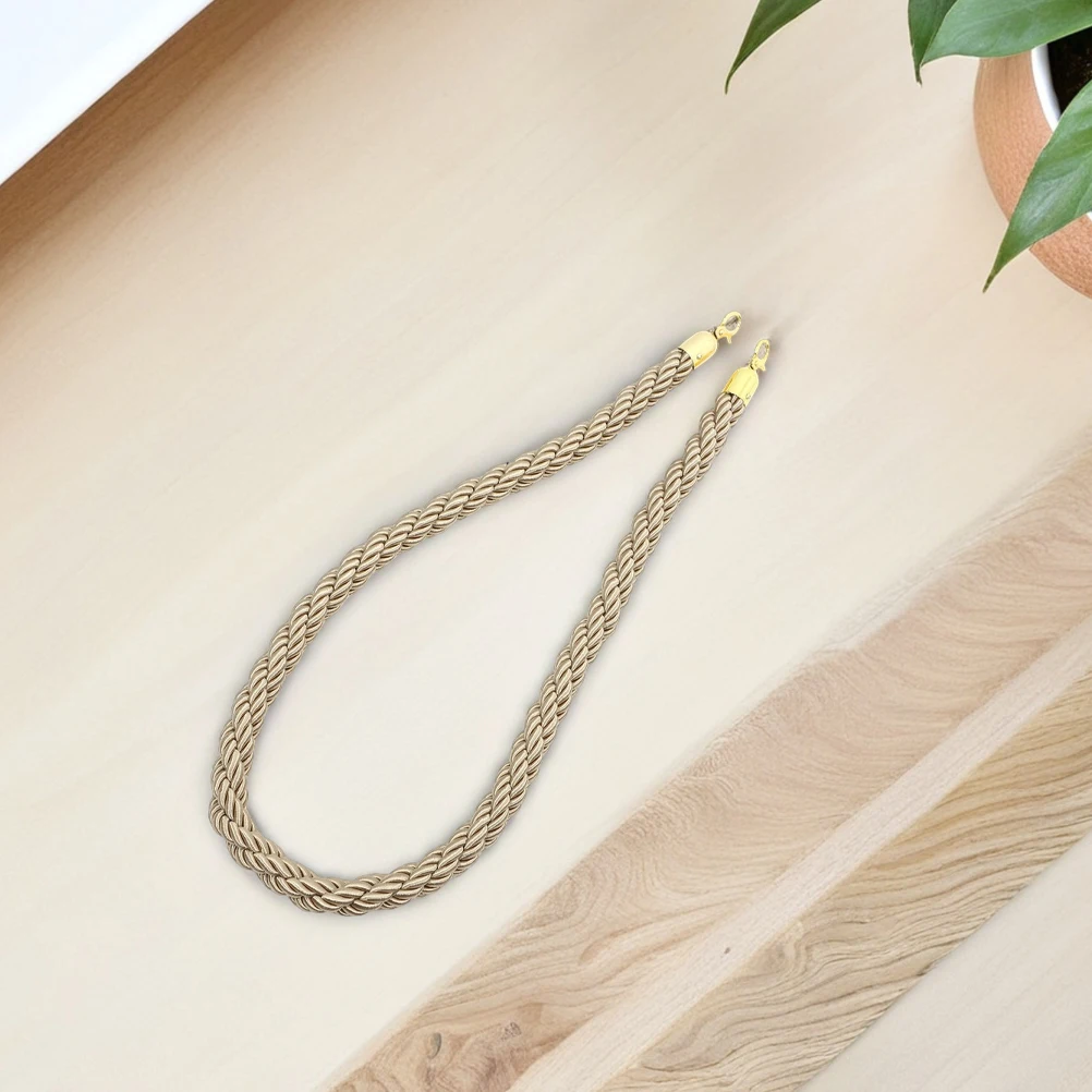 

Guardrail Lanyard Jute Crowd Control Rope Barrier Stair Cord Queue Hanging Safety Fence Isolation Twisted Banister Hooks