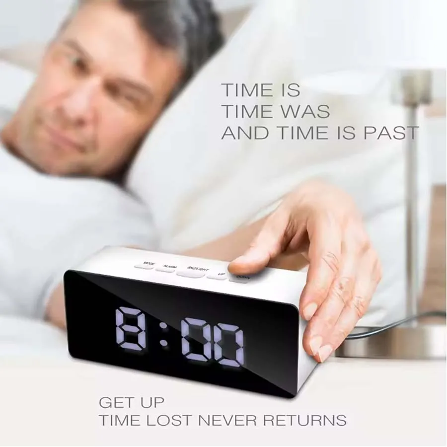 Table Digital LED Alarm Clocks Automatic Time Calendar Temperature Display