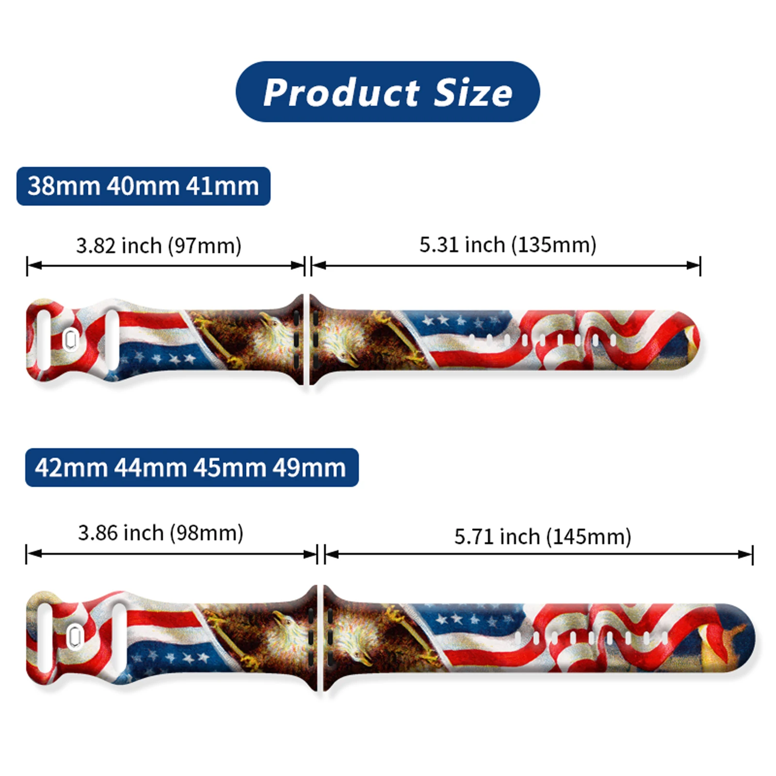 Apple Watch用の国旗プリントストラップ,シリコンバンド,iwatch用の交換可能なブレスレット,9,8,7,se,45mm, 44mm, 42mm, 41mm, 40mm