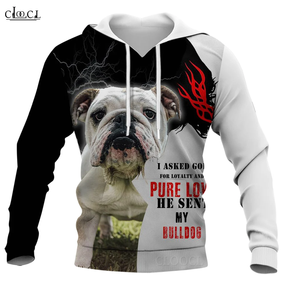 

CLOOCL Men Hoodie Animal American Bulldog 3D Graphics Dogs Printed Male Hoodie Unisex Hooded Sweatshirt Casual Jacket Tracksuits