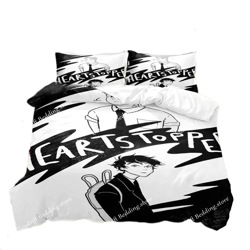 Cartoon Duvet Cover TV Heartstopper Pillowcase Bedding Set Adult Boys Girls Bedroom Decoration Children Gift Single Double Siz