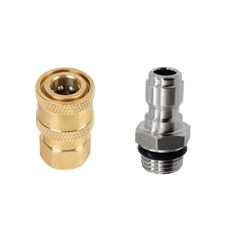 1/4 Quick Connector High Pressure Washer Adapter Set M14*1.5 Female Brass Car Washing Garden Hose Tool