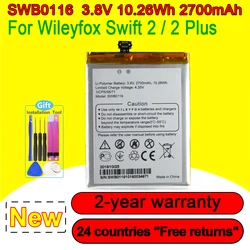 Swift2-Batterie 2700mAh pour téléphone Wileytorch Swift 2 Plus SWB0116, nouveau, en stock, avec numéro de suivi, outils gratuits