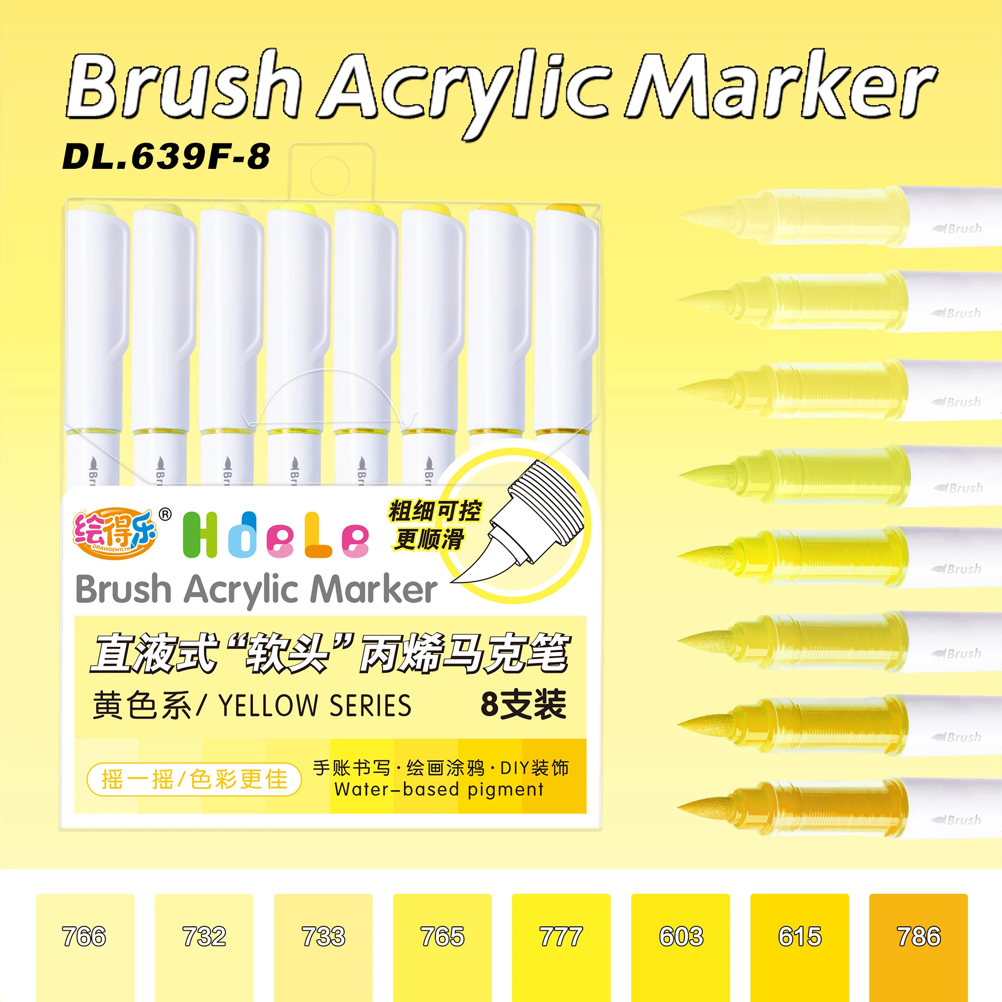 Hdele 240/72/24/8 Farben Pinsel-Acrylmarker-Set, für Notizbücher, DIY-Graffiti-Zeichnen, Acrylfarbstifte für Studenten – Detail 22