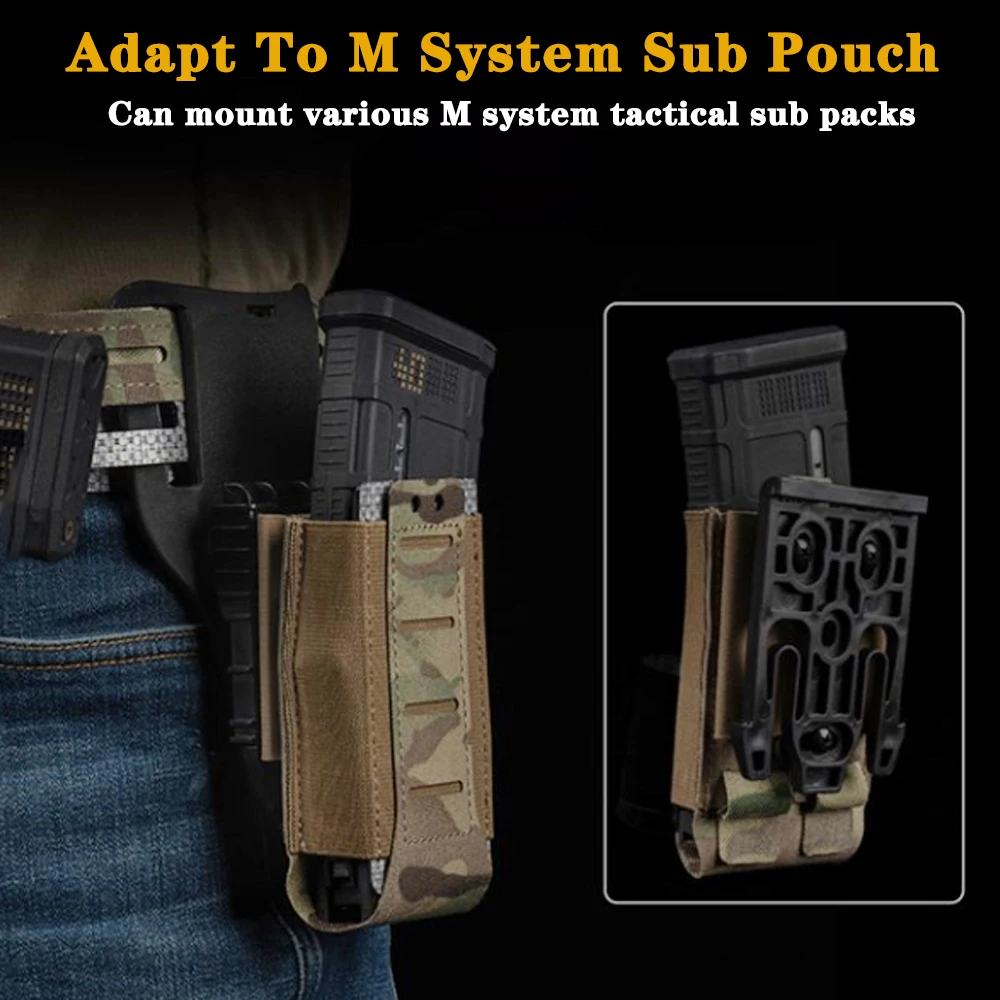 QLS MOLLE M System Mounting Adapter Accessories，Polymer Modular Belt Accessories For Hunting Shooting Magazine Bags，Black/Brown - view 5