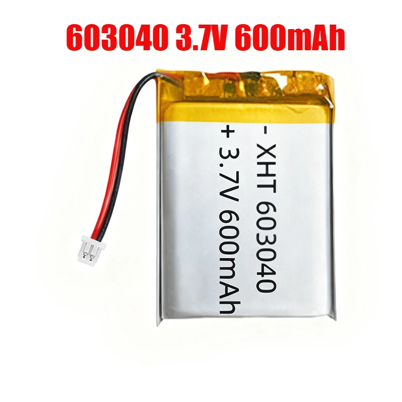 

1-4pcs 603040 Battery 600mAh 3.7V Lithium Polymer Battery for Smart Watch Flashlight Electric Toy Speaker Headset Smart Watch