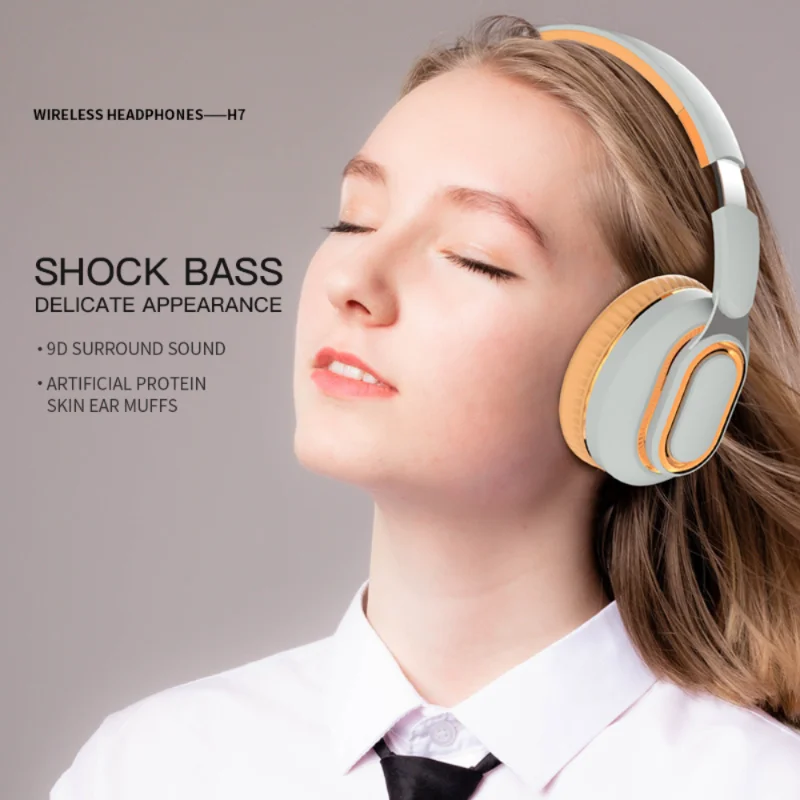 LOERSS 5.0 Headset Bluetooth TWS Stereo, headphone nirkabel lipat Nosie pengurangan Tipe C Subwoofer Game olahraga musik