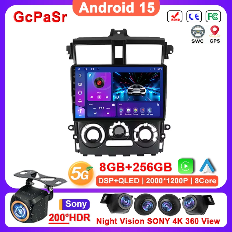 

Android 15 Car Radio For Mitsubishi Colt Plus 2007 - 2012 Multimedia Video Player GPS DSP Navigation No 2din DVD Srceen Dash Cam