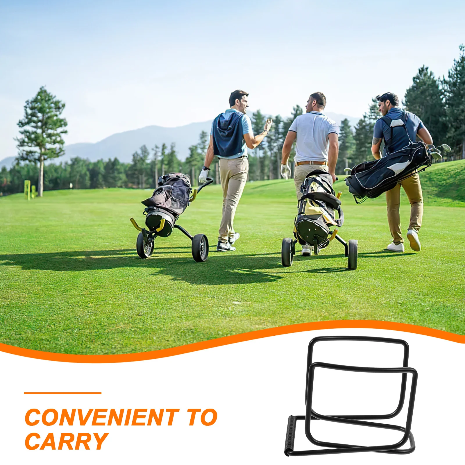 2 قطعة الفولاذ المقاوم للصدأ كرة جولف كليب حامل معدني المهنية المحمولة الكرة استرجاع أداة لحديقة القيادة المدى تدريب الغولف #4