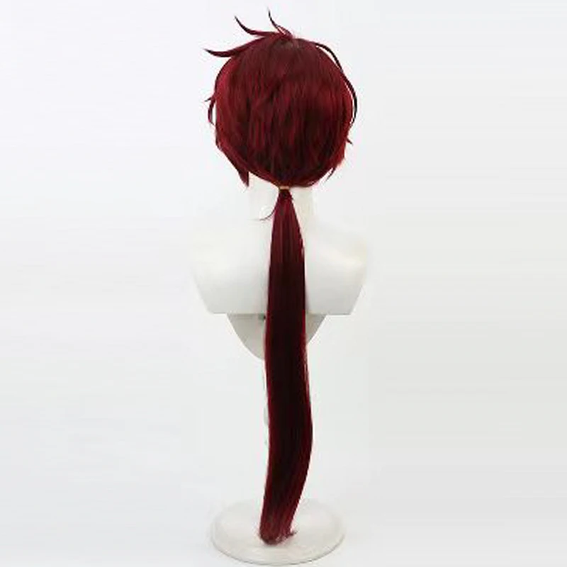 Touken Ranbu Online Goke Kanemitsu Parrucca Cosplay Capelli sintetici resistenti al calore Gioco di ruolo per feste di Halloween + berretto per parrucca