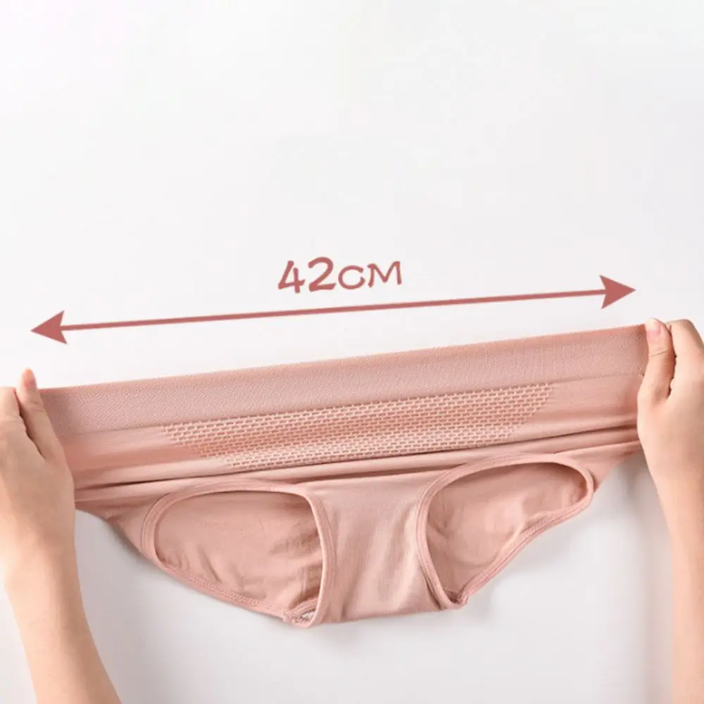 5 قطع مريحة منتصف الخصر سراويل داخلية بسيطة القطن المنشعب بلون سلس ملخصات سراويل النساء الملابس الداخلية الفتيات #4