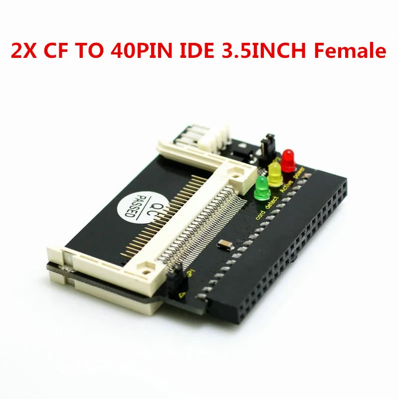 Scheda CF bifacciale nera a 3.5 femmina 40 pin da cf a scheda convertitore adattatore IDE Standard IDE modalità True-IDE per disco rigido del PC