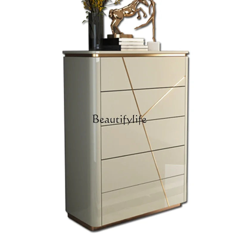 

Light luxury chest of drawers Italian modern simple drawer bedroom minimalist storage cabinet